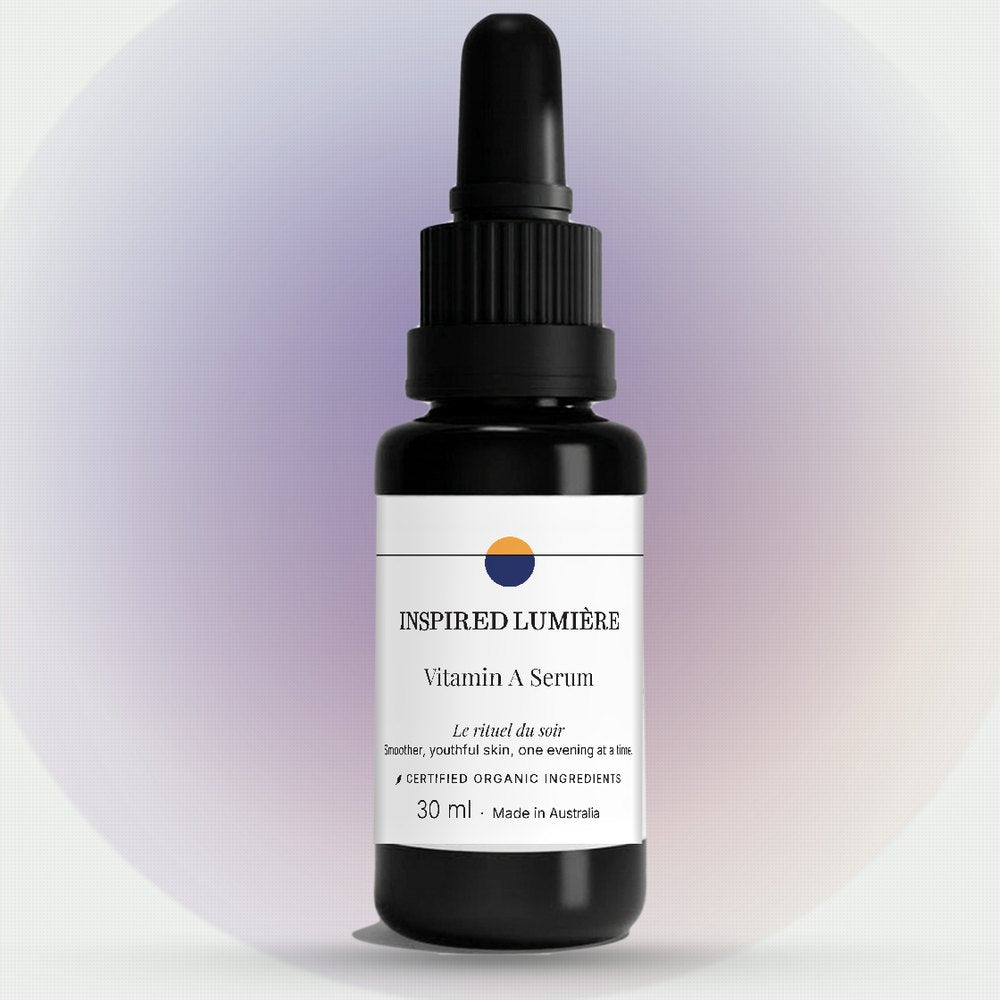 Inspired Lumière Vitamin A Serum, 30 ml — black dropper bottle with the Lumière label