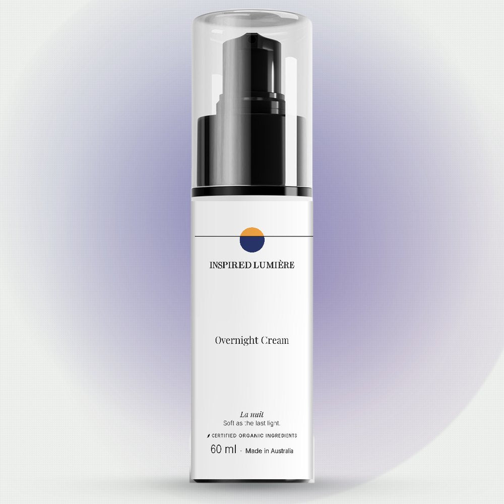Inspired Lumière Overnight Cream, 60 ml — white airless pump bottle with the Lumière label